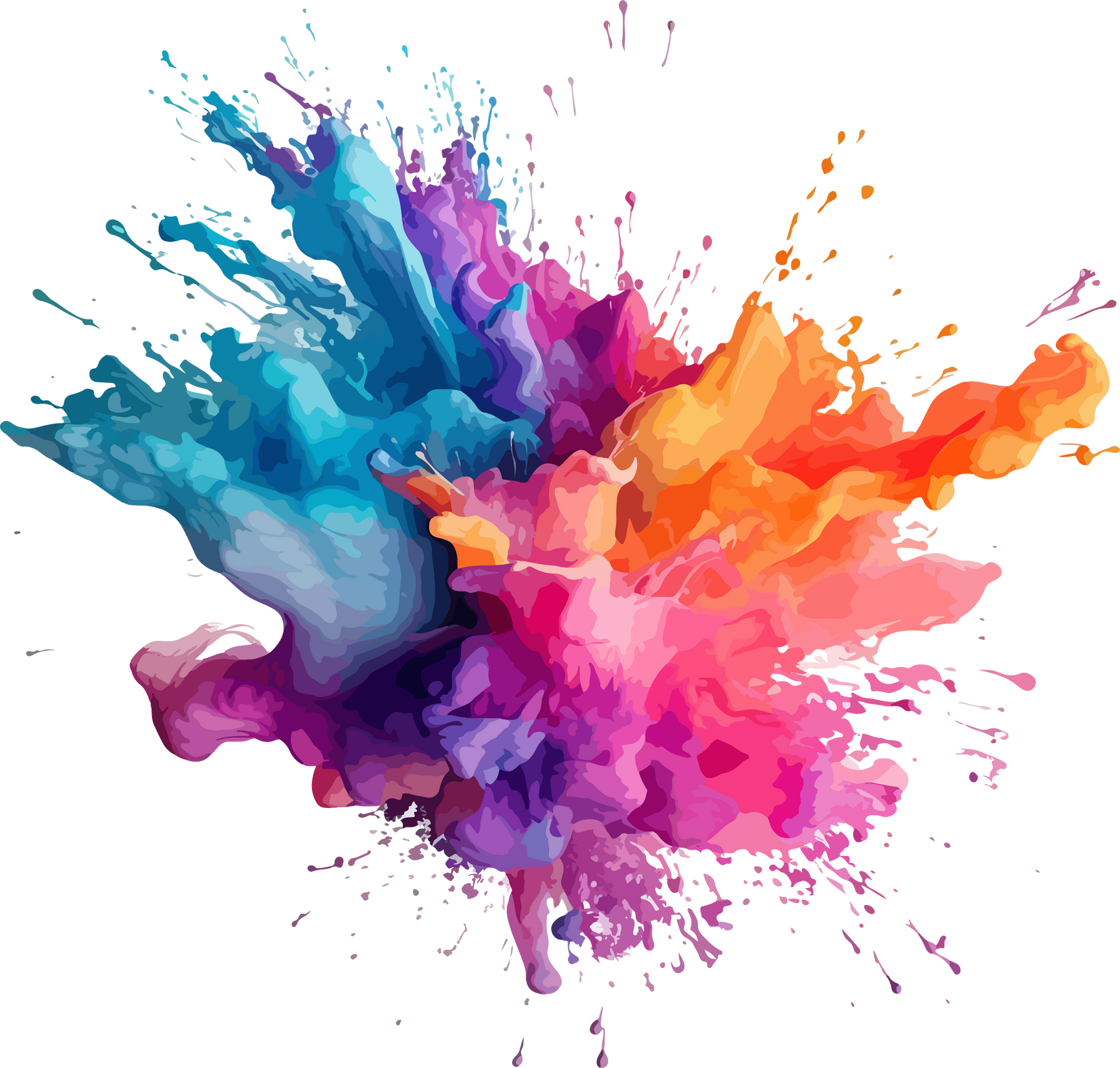 Watercolor splash clip art