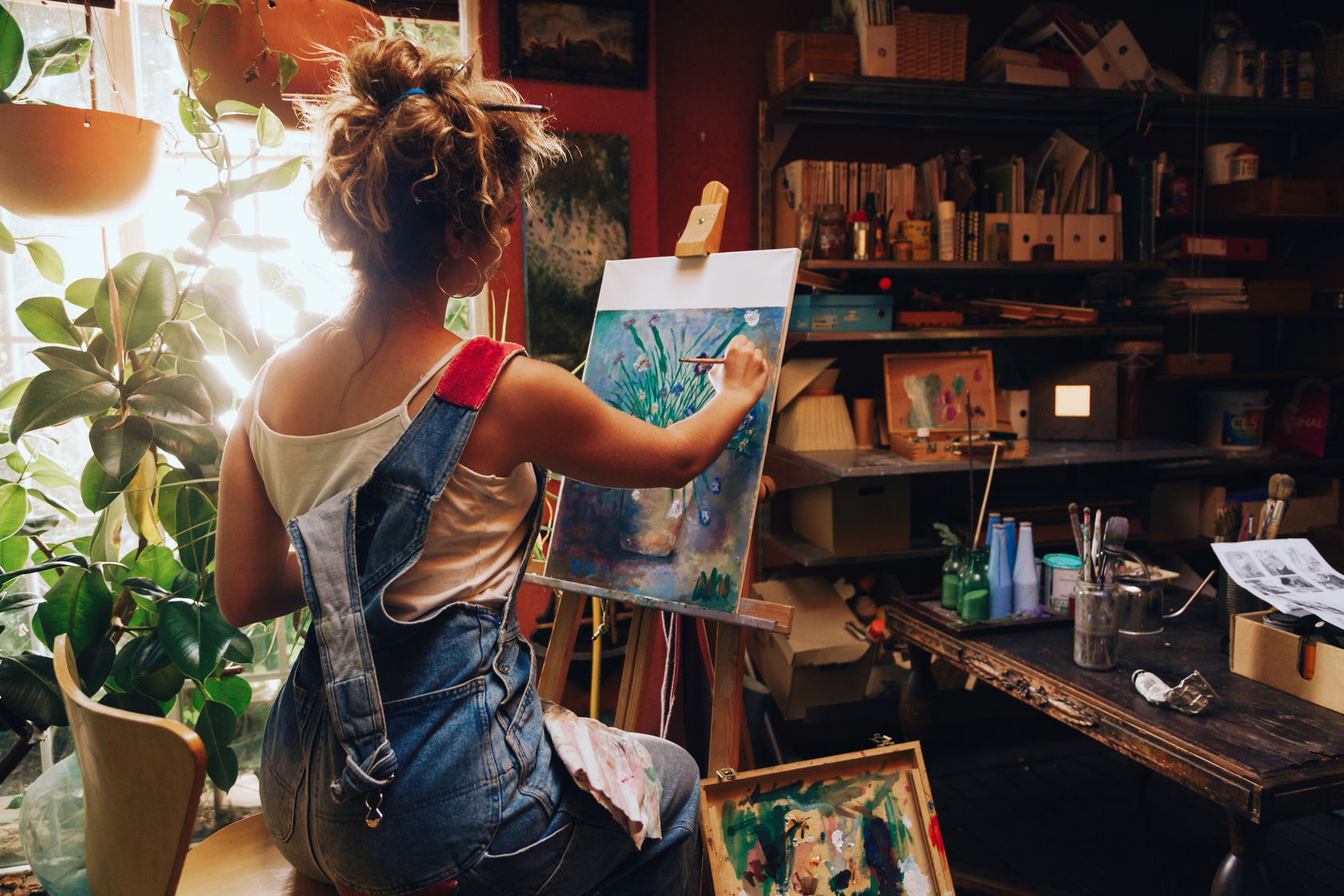 Woman Painter Painting 